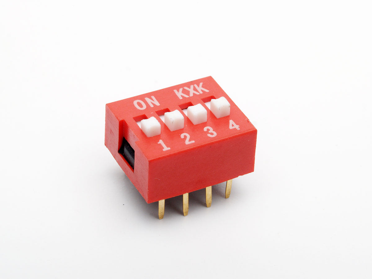 20-DIP4 Interruptor rojo DIP 4P
