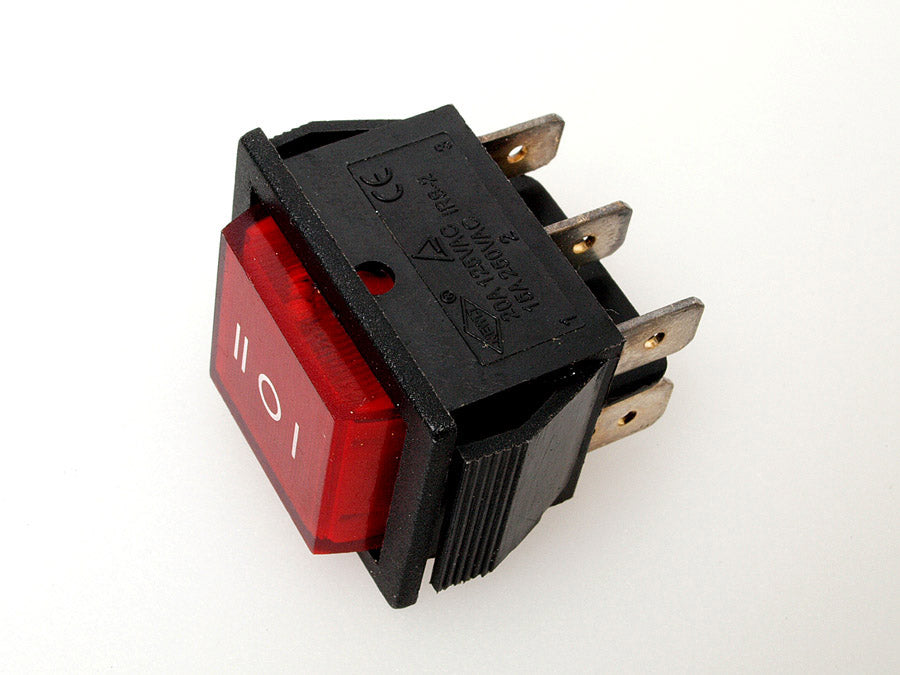 20-IRS203-1A Interruptor rojo ON-OFF-ON 6P 20A Lámpara