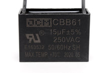 25-A15UF250VAC 15UF 250VAC Tapa del ventilador P/2W