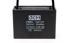 25-A16UF250VAC 16UF 250VAC Tapa del ventilador P/2W