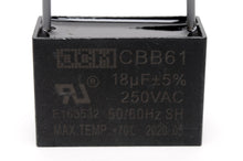 25-A18UF250VAC 18UF 250VAC Tapa del ventilador P/2W