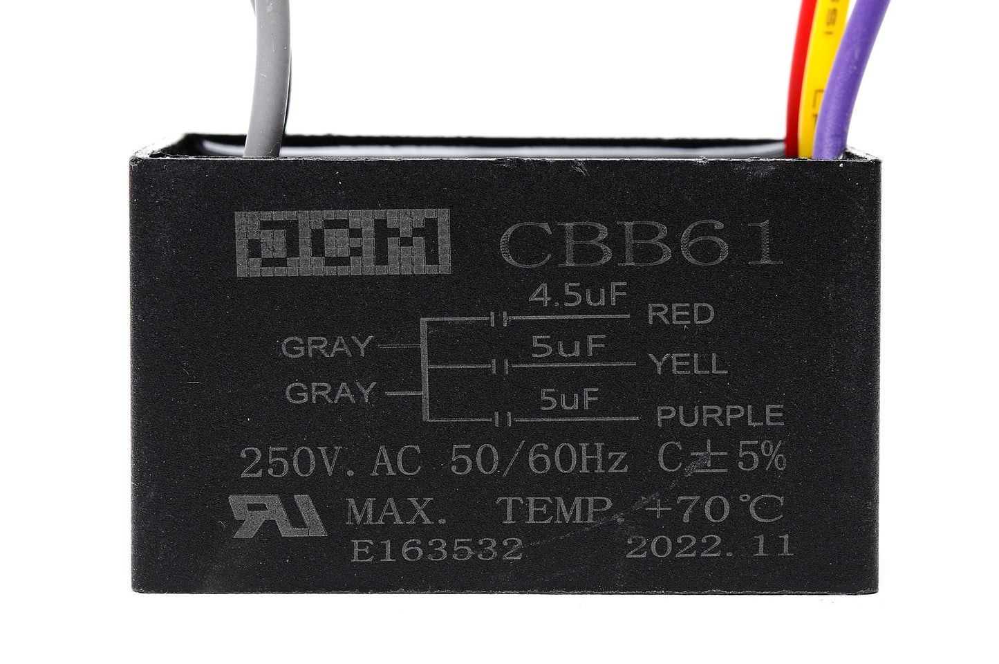 25-B4.5+5+5UF5W 4.5UF+5UF+5UF 250 VCA P/5W
