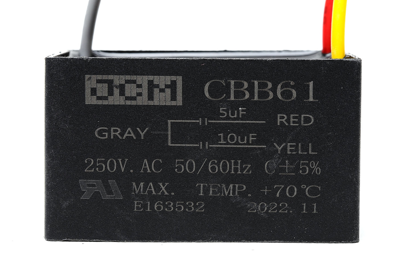 Ventilador 25-B5+10UF3W 5UF+10UF 250VAC P/3W