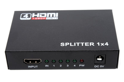Divisor HDMI de 4 vías 39-HDMI-4, 1080P, 5 V, 2 A