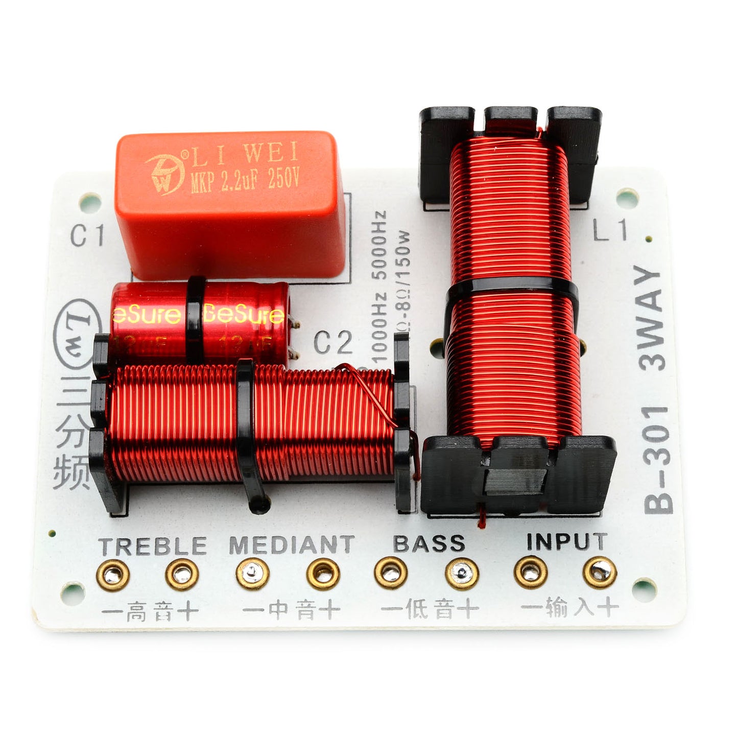 10-SA6004 Crossver de 3 vías, 150 W, 8/4 ohmios