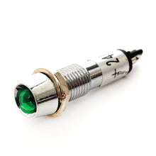 110-LP824G 8mm LED Lamp Green 24V metal