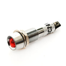 110-LP824R 8mm LED Lamp Red 24V metal