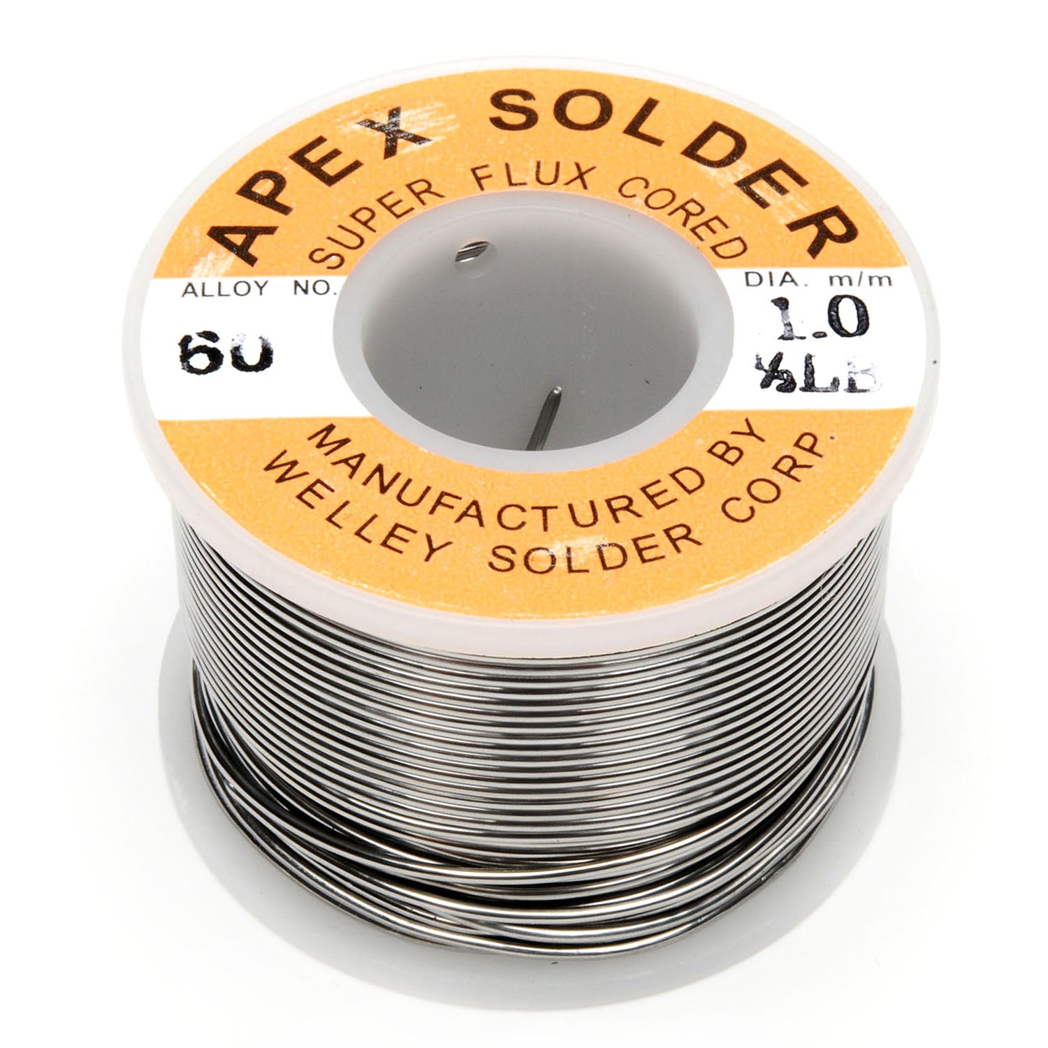 125-641005A 1.0m 0.5lb 60/40 APEX Solder wire