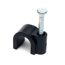 19-CC006K Clip de cable negro de 6 mm para RG6