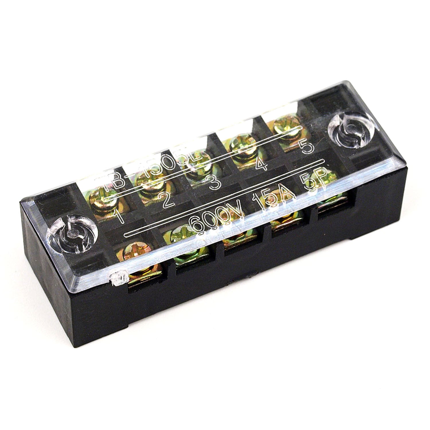 19-TB1505 5 way 10pTerminal Blocks Black