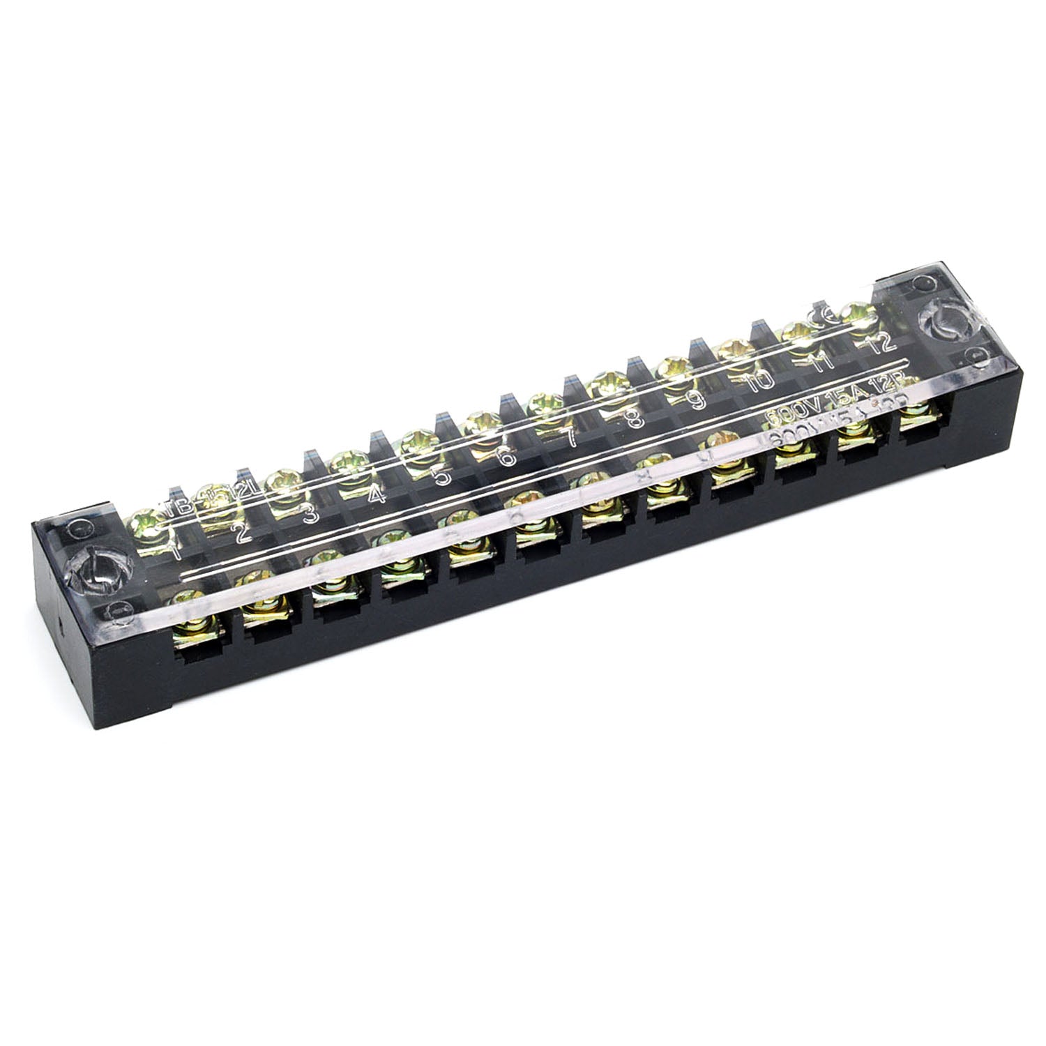 19-TB1512 12way 24pTerminal Blocks Black