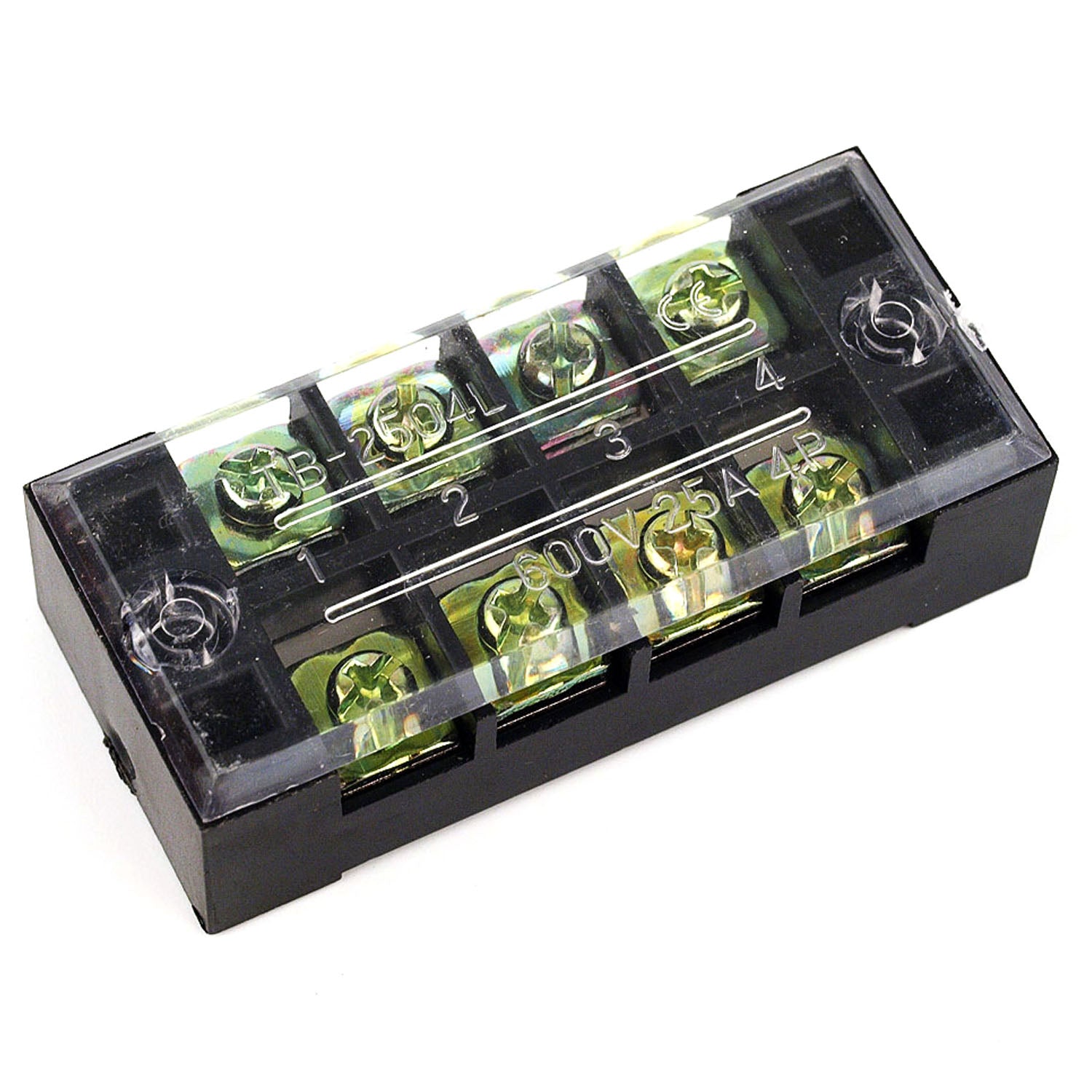 19-TB2504 4way 8p Terminal Blocks Black