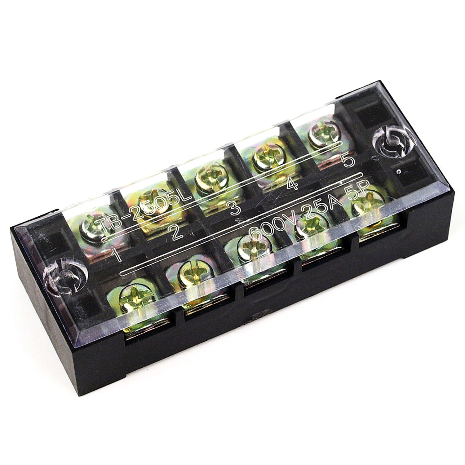 19-TB2505 5way 10p Terminal Blocks Black