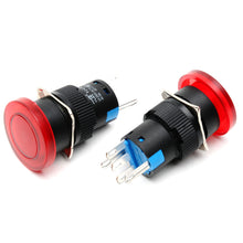 20-SW3326 Interruptor rojo 5P ON-OFF 12V con lámpara
