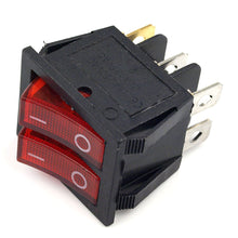 Lámpara doble 6P 20A con interruptor rojo 20-SW3760