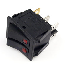 20-SW3762 Interruptor negro doble 6P 20A