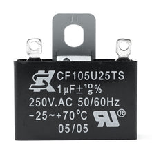 25-A1UFX250VAC 1UF 250VAC Tapa de ventilador P/2W