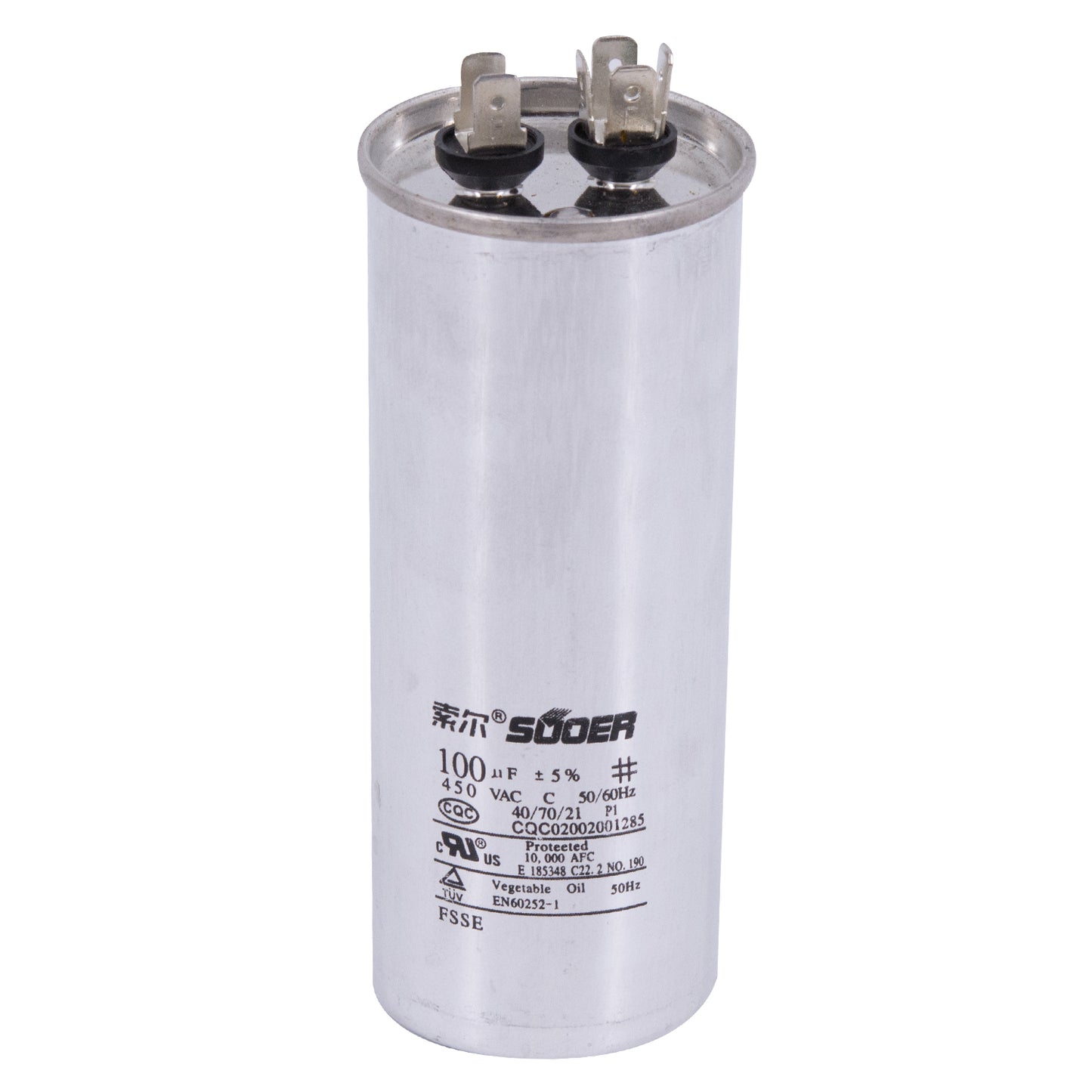 25-AC100UFX450V 100UF 450VAC Motor Cap M/2P