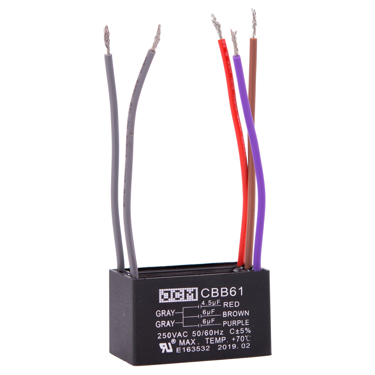 25-B4.5+6+6UF5W 4.5UF+6UF+6UF 250VAC P/5W