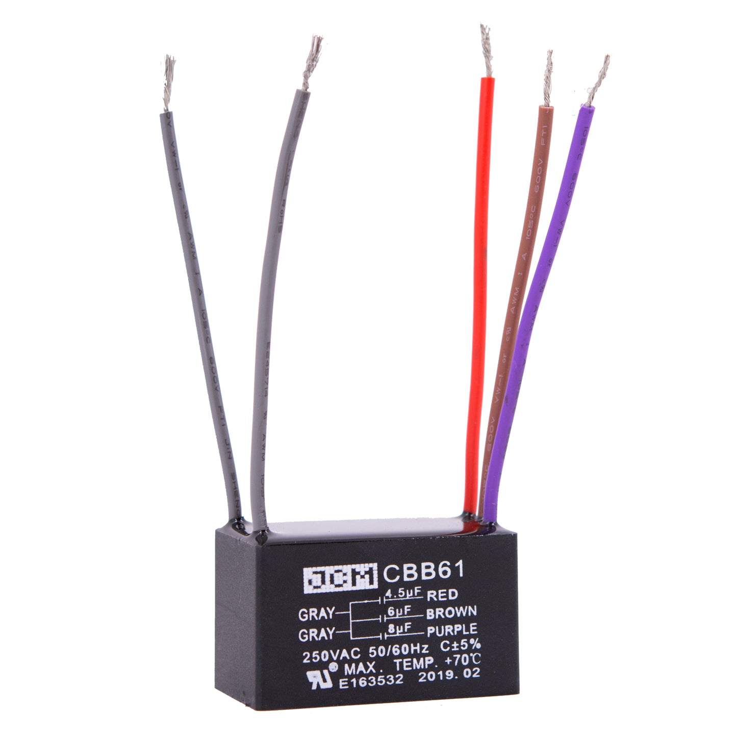 25-B4.5+6+8UF5W 4.5UF+6UF+8UF 250VAC P/5W
