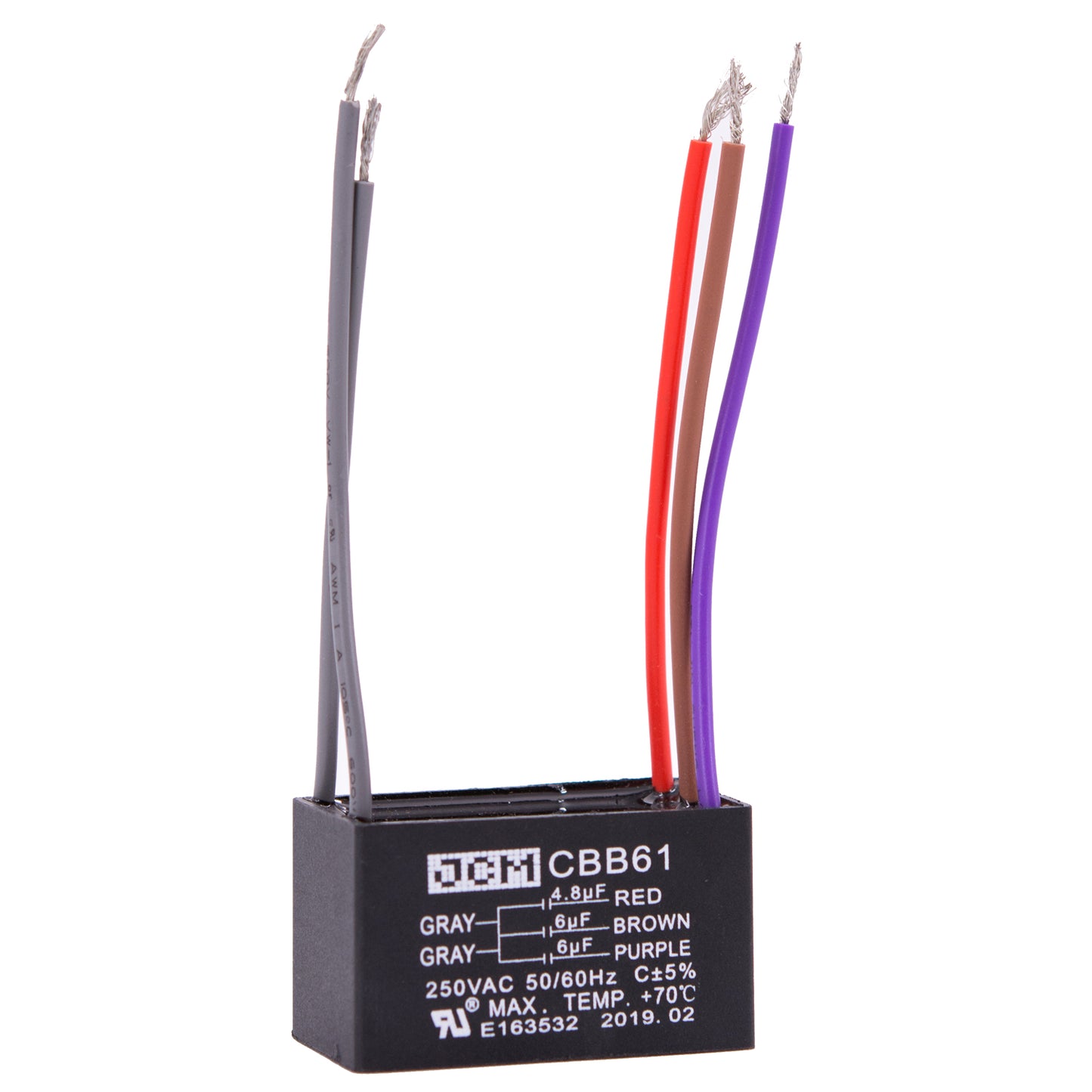 25-B4.8+6+6UF5W 4.8UF+6UF+6UF 250VAC P/5W
