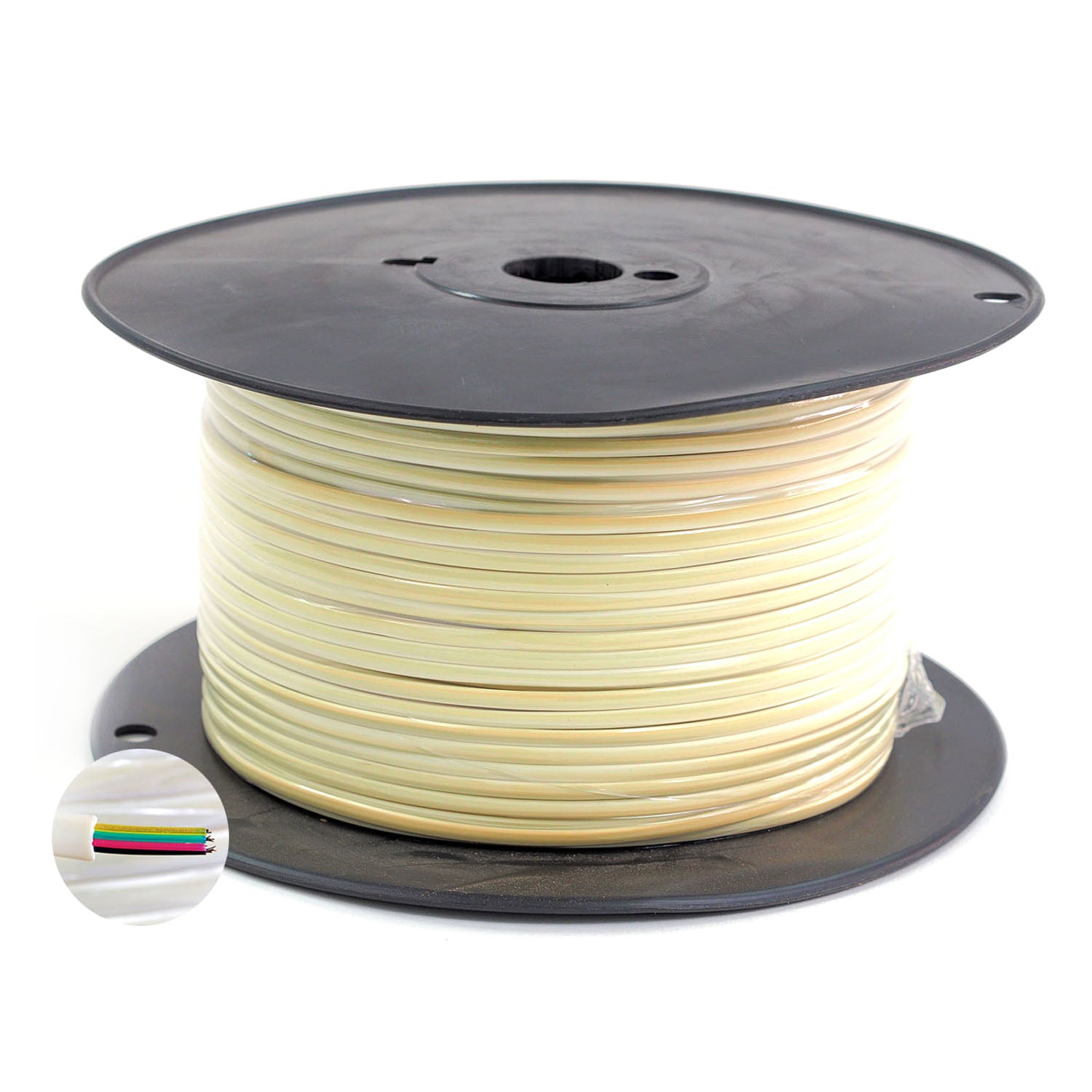 300-4CX7X0.12 500FT Phone Cable 4C FlatWhite