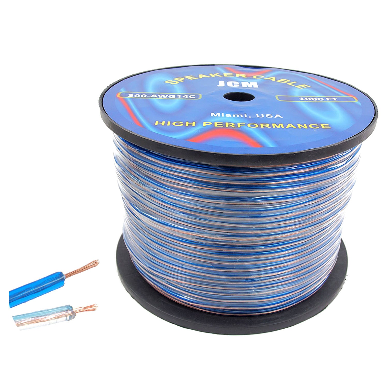 300-AWG14/C 1KFT 14GA 2C Clear Spek.Cable