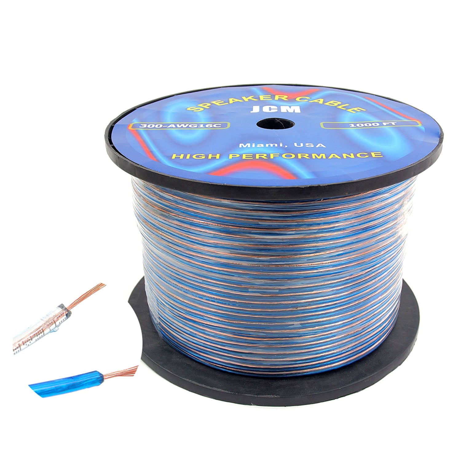 300-AWG16/C 1KFT 16GA 2C Clear Spek.Cable