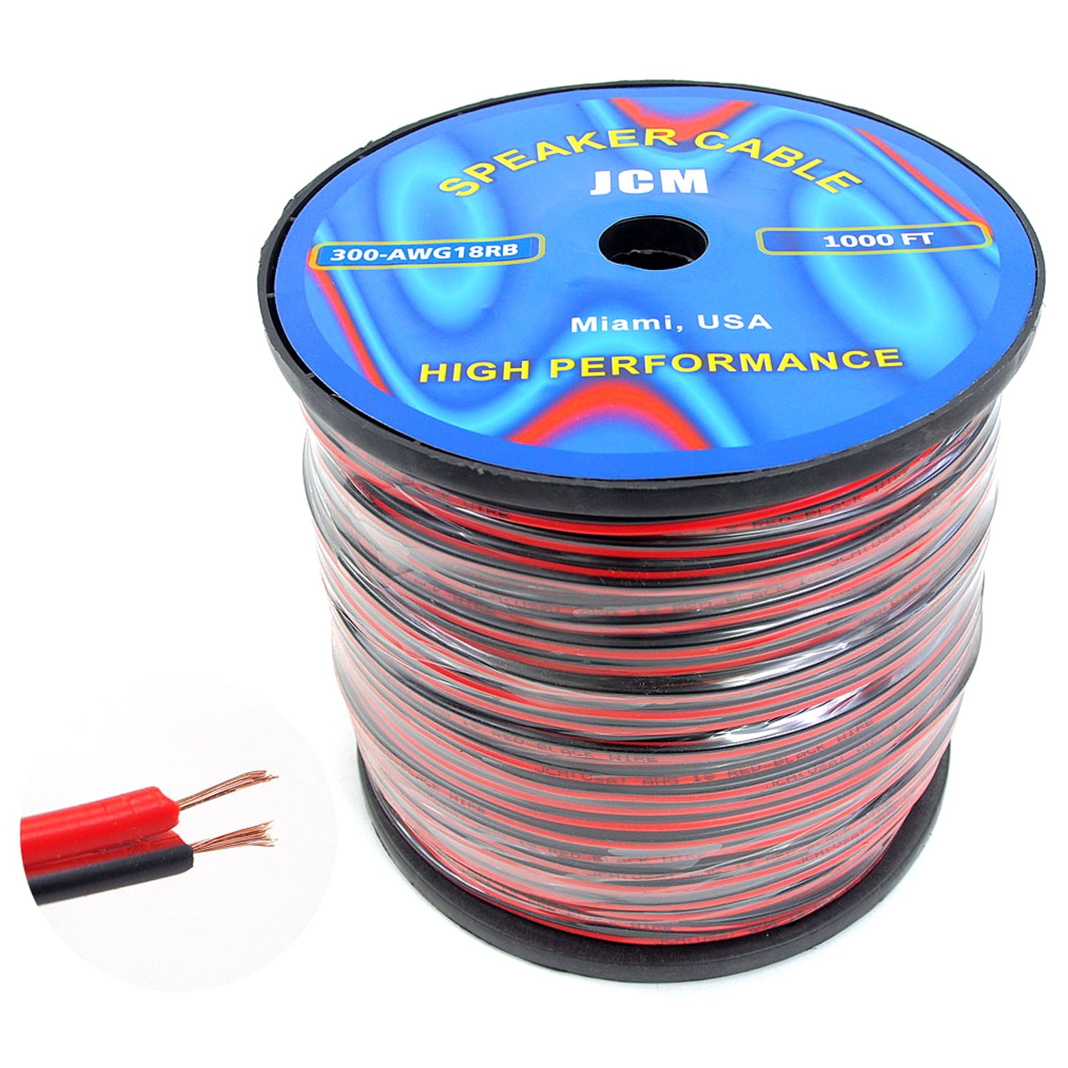 300-AWG18/RB 1KFT 18GA 2C R/B Spek Cable