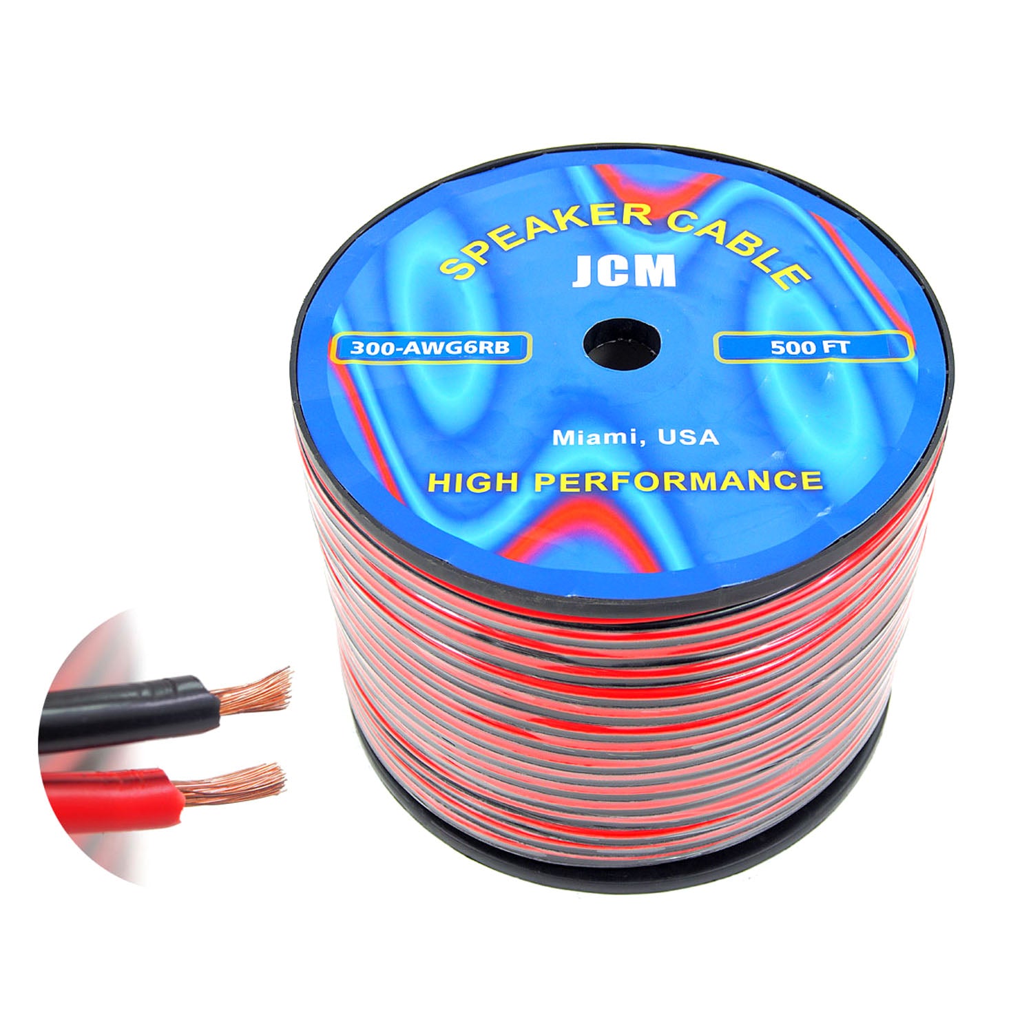 300-AWG6/RB 500FT 6GA 2C R/B Spek Cable