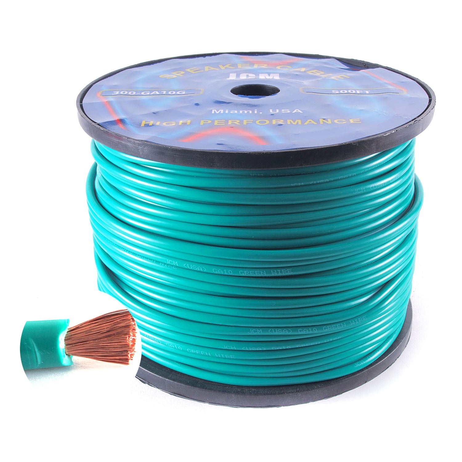 300-GA10/G500FT 500FT 10GA Green Wire