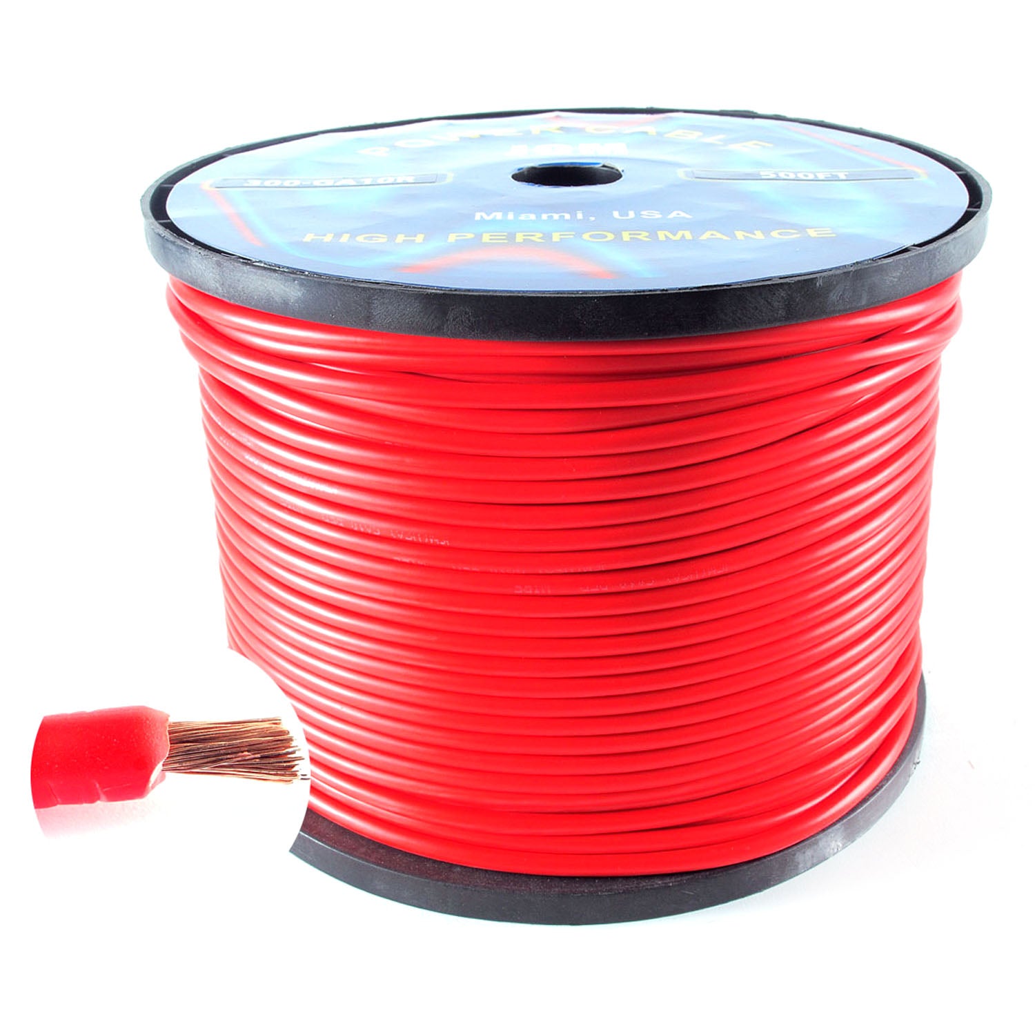 300-GA10/R500FT 500FT 10GA Red Wire