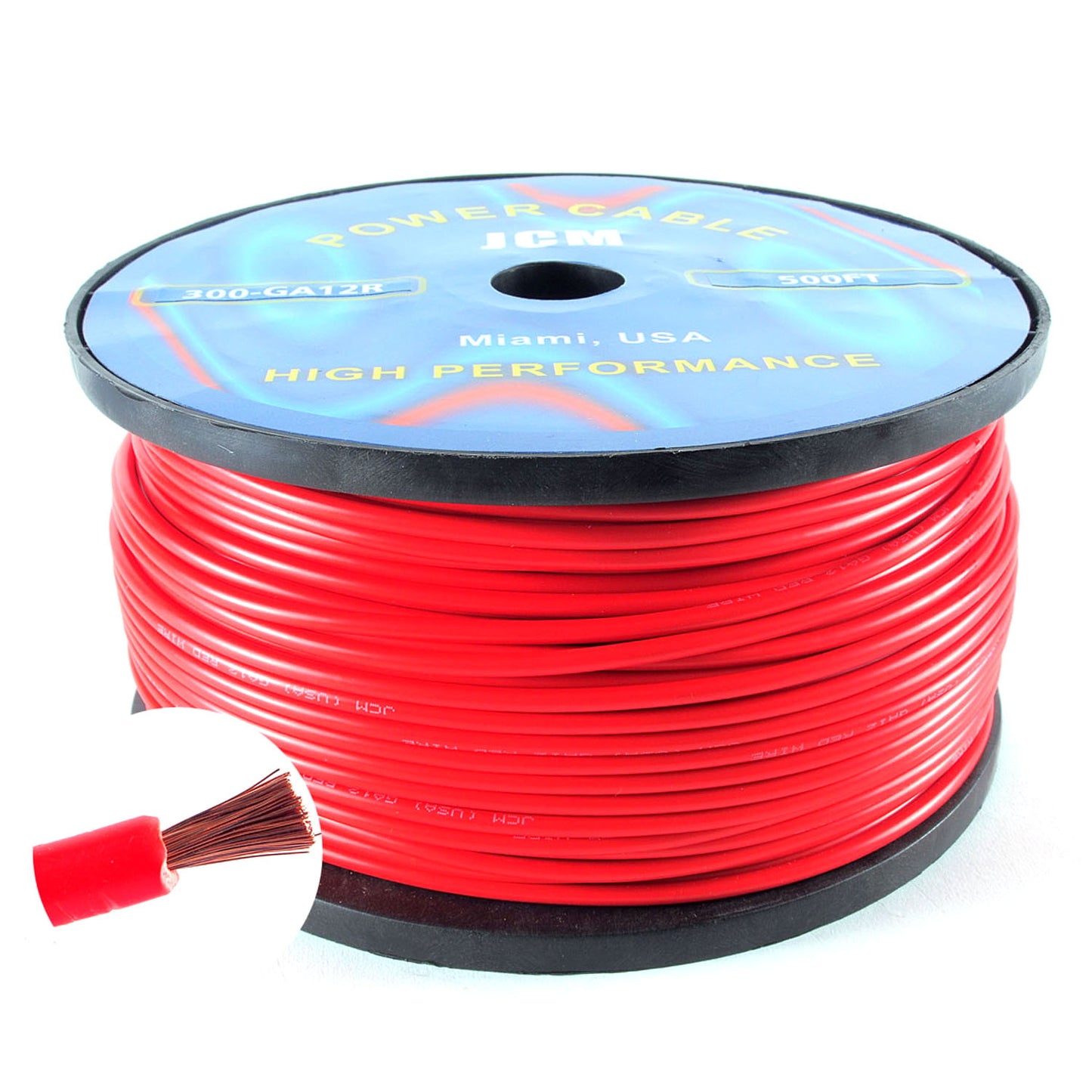 300-GA12/R500FT 500FT 12GA Red  Wire