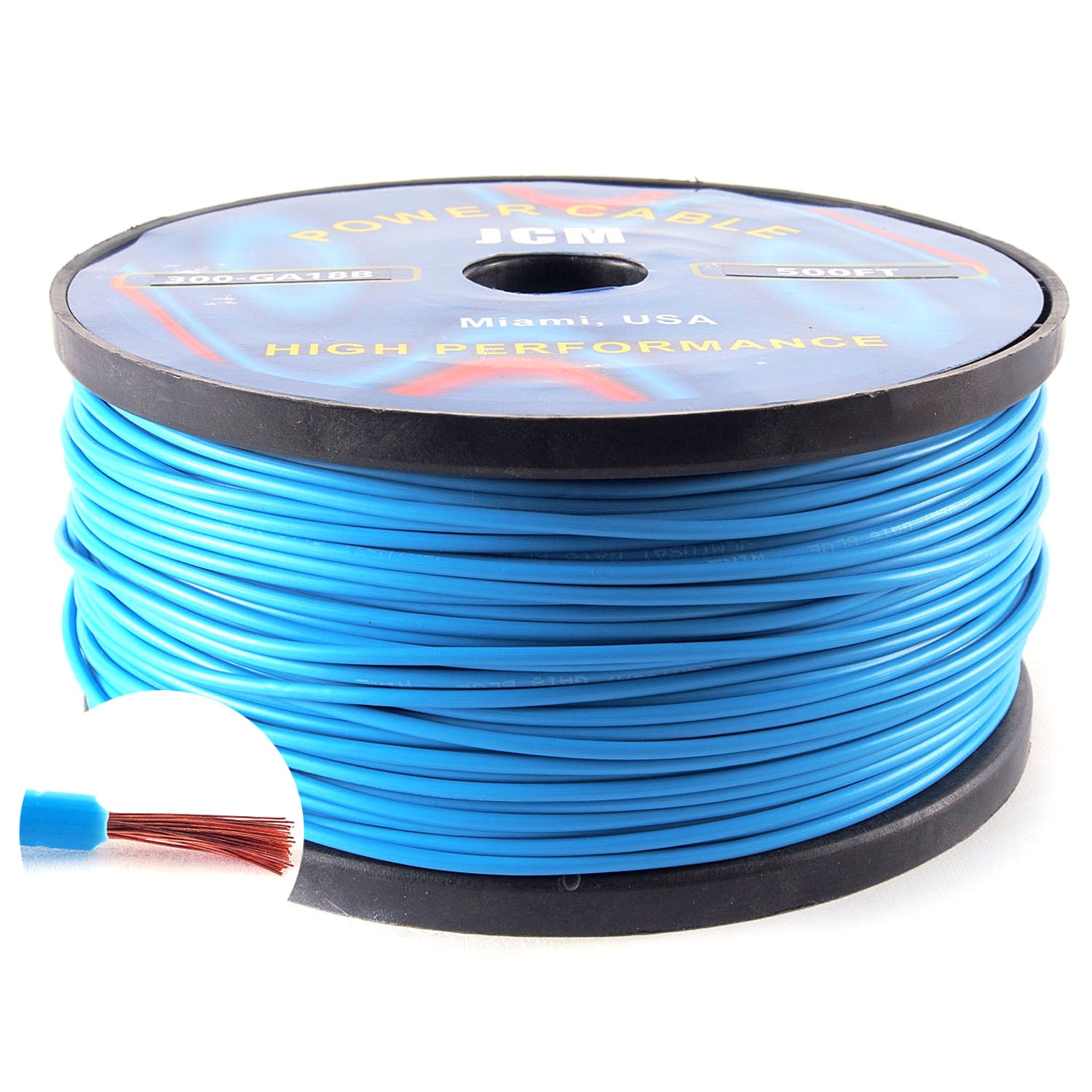 300-GA18/B500FT 500FT 18GA Blue Wire