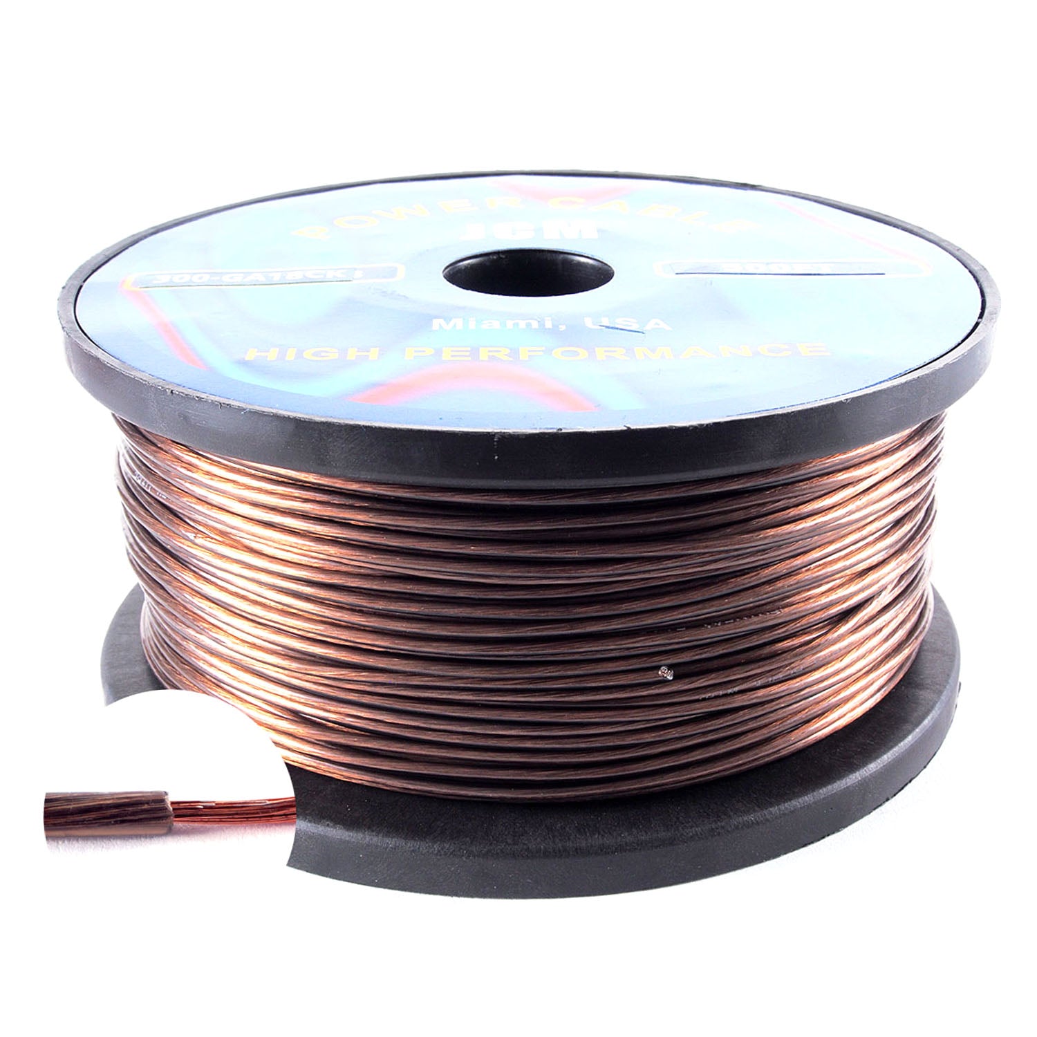 300-GA18/CK500F 500FT 18GA Clear/Black Wire