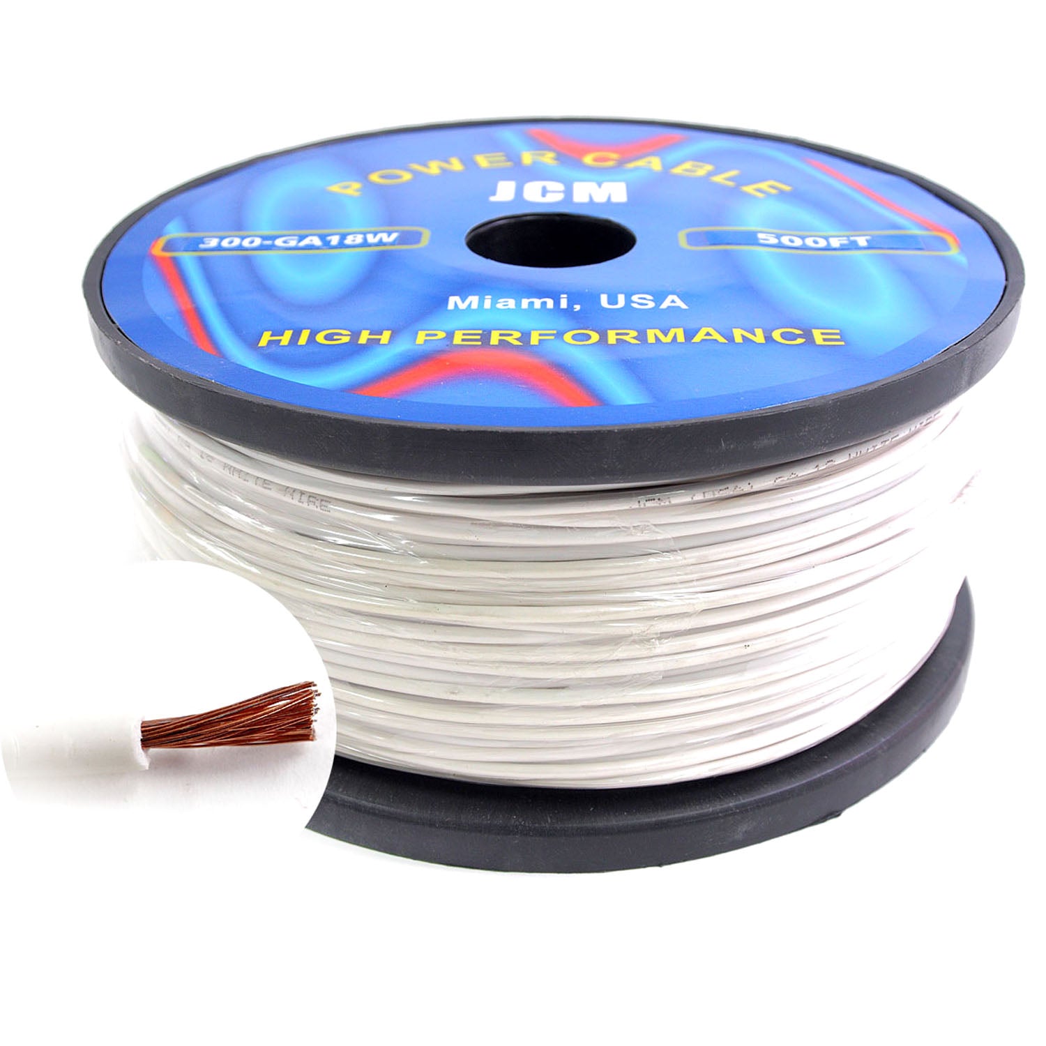 300-GA18/W500FT 500FT 18GA White Wire