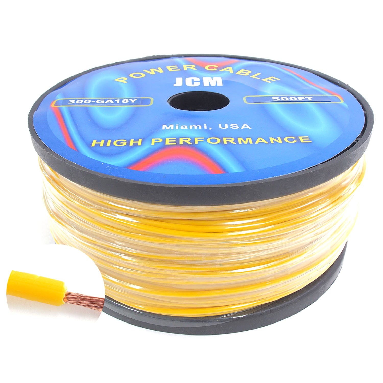 300-GA18/Y500FT 500FT 18GA Yellow Wire