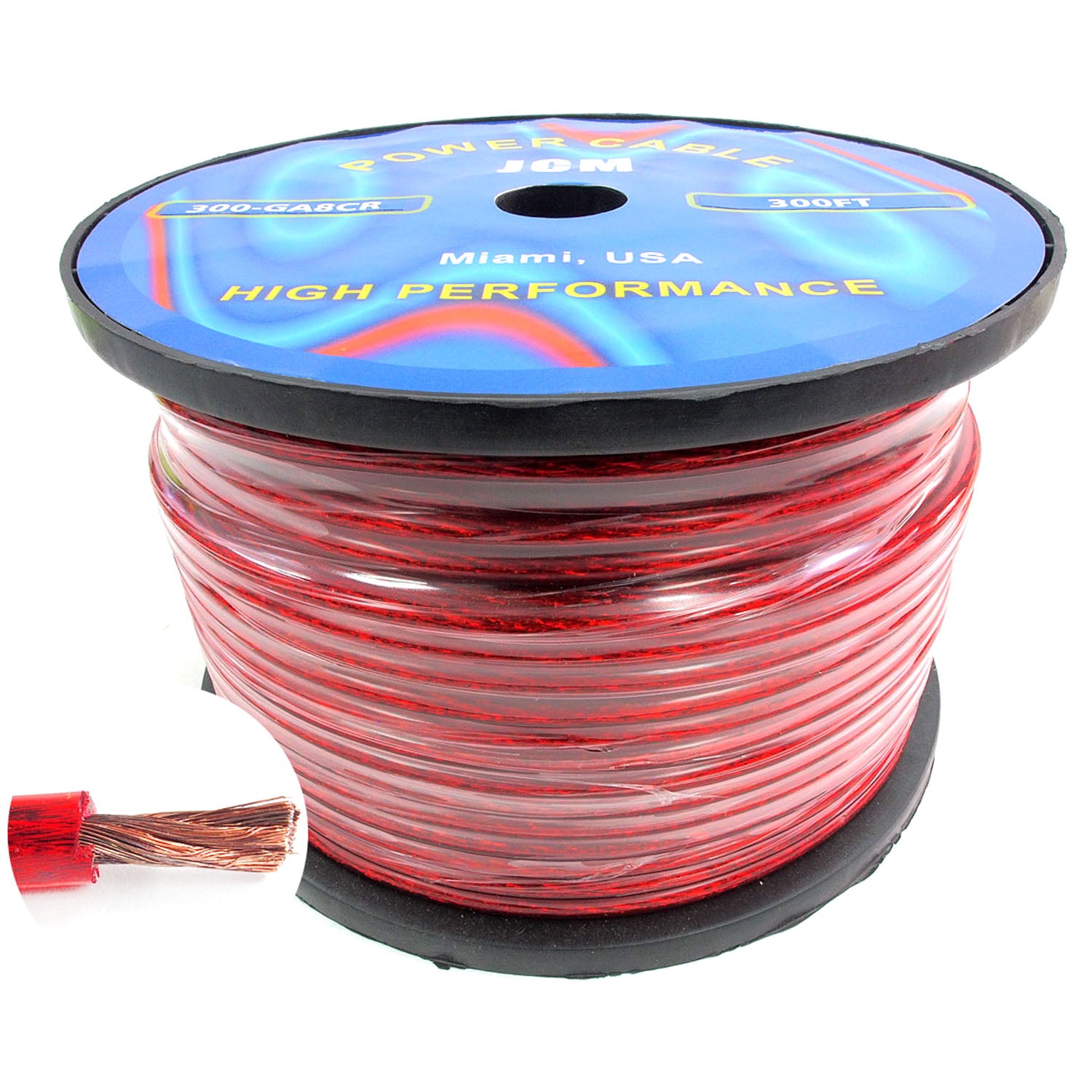 300-GA8/CR300FT 300FT 8GA Clear/Red Wire