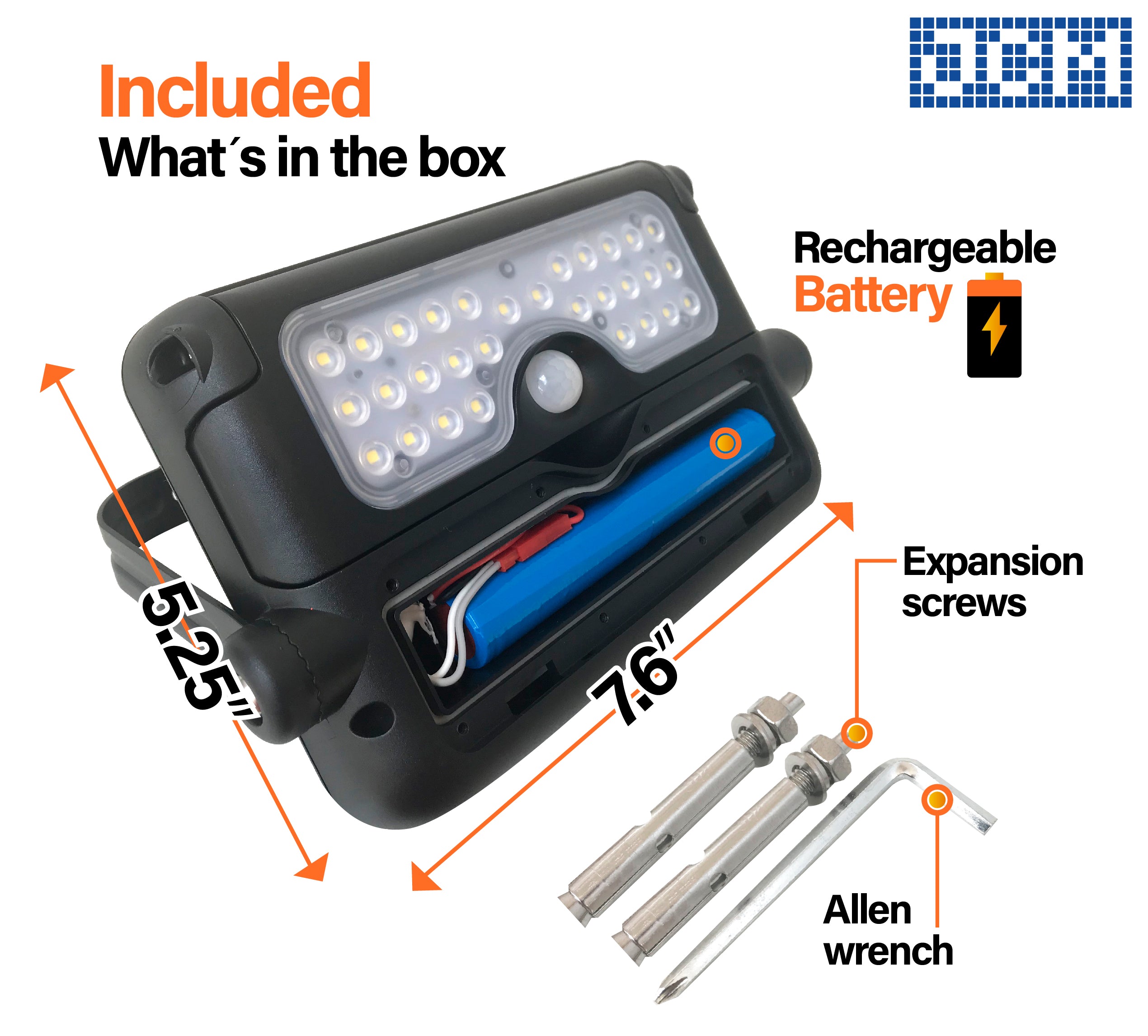 110-SFL0560 5W Solar LED Flood 6000K