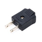 45-PL2012 2P Flat AC Power Plug Black