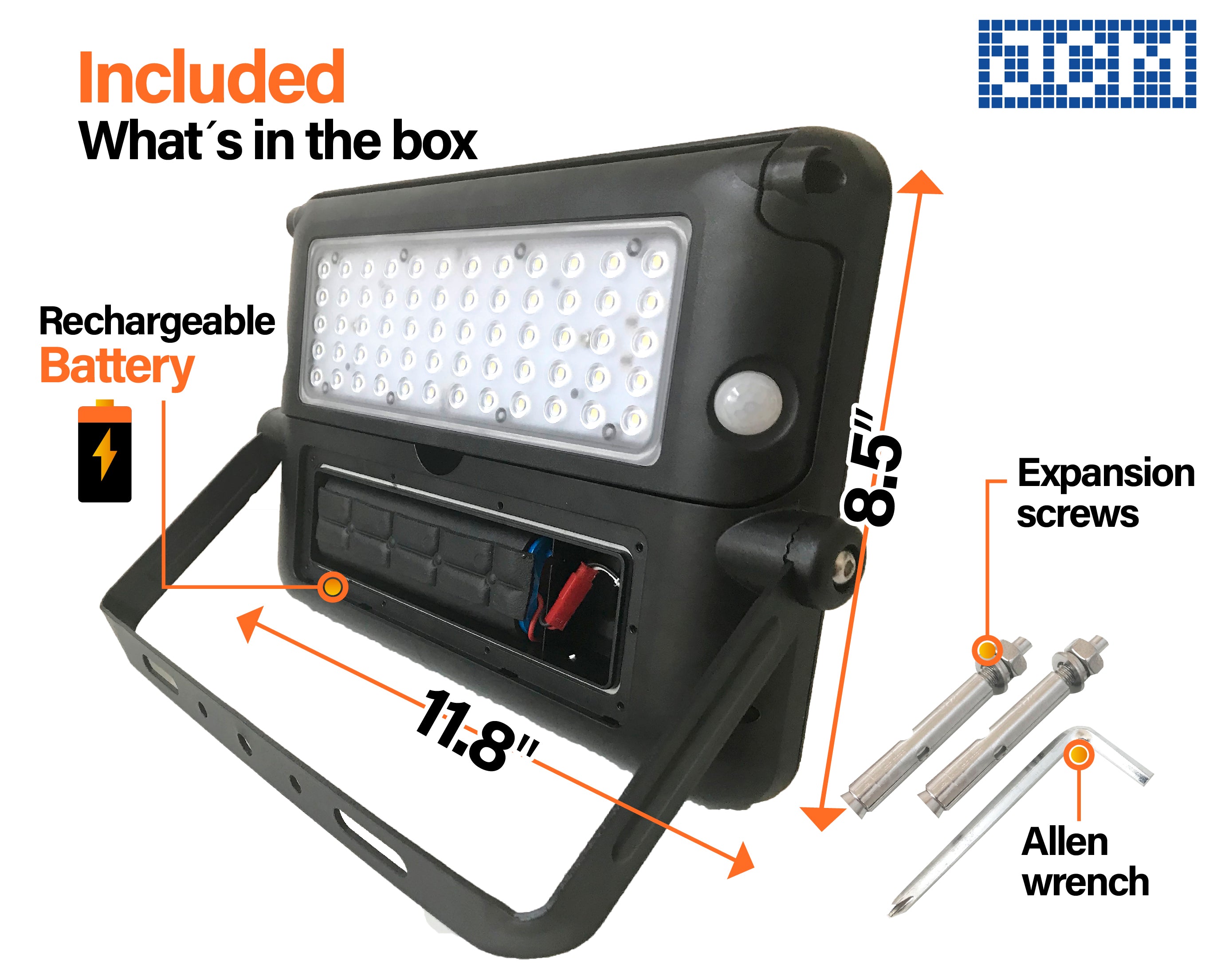 110-SFL1060 10W Solar LED Flood 6000K