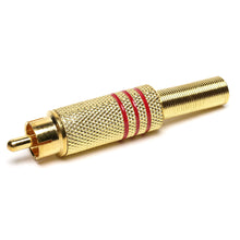 7-JC1517R RCA Plug Red Gold/M W/SP