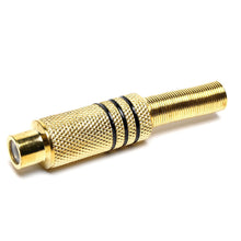 7-JC1519B RCA Jack Black Gold/M W/SP