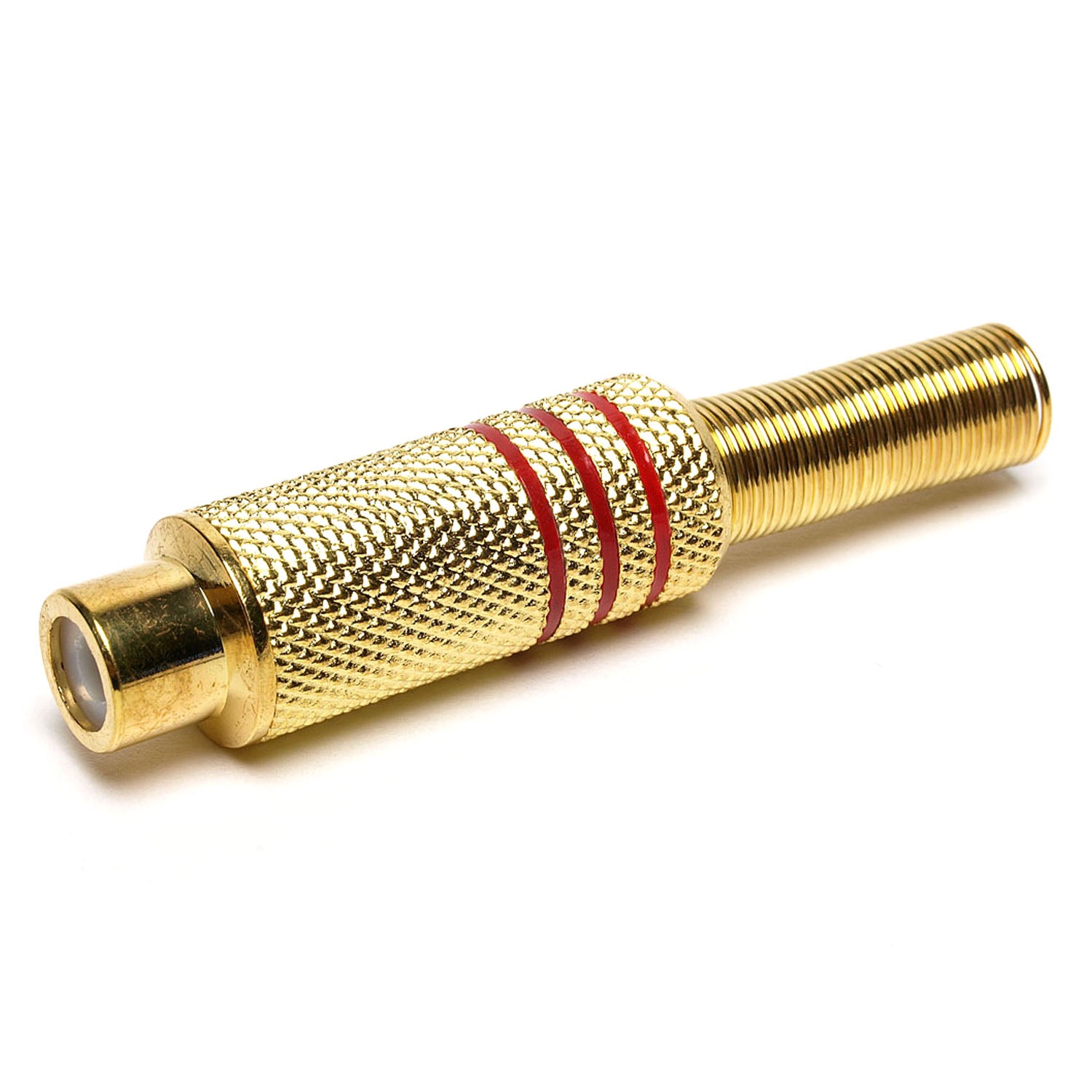 7-JC1519R RCA Jack red metal gold w/sp