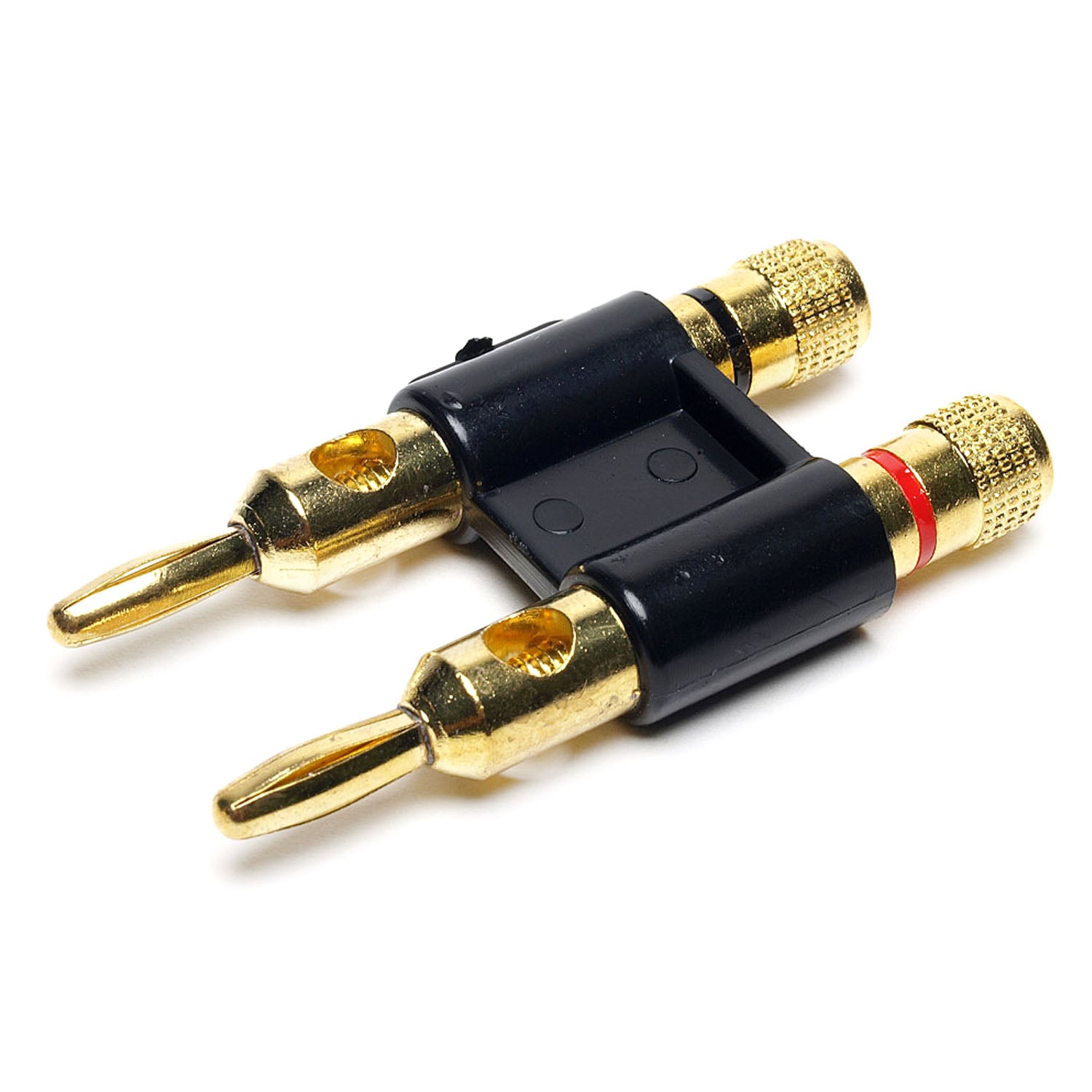 7-JC1605B Banana plug black 2N1 gold