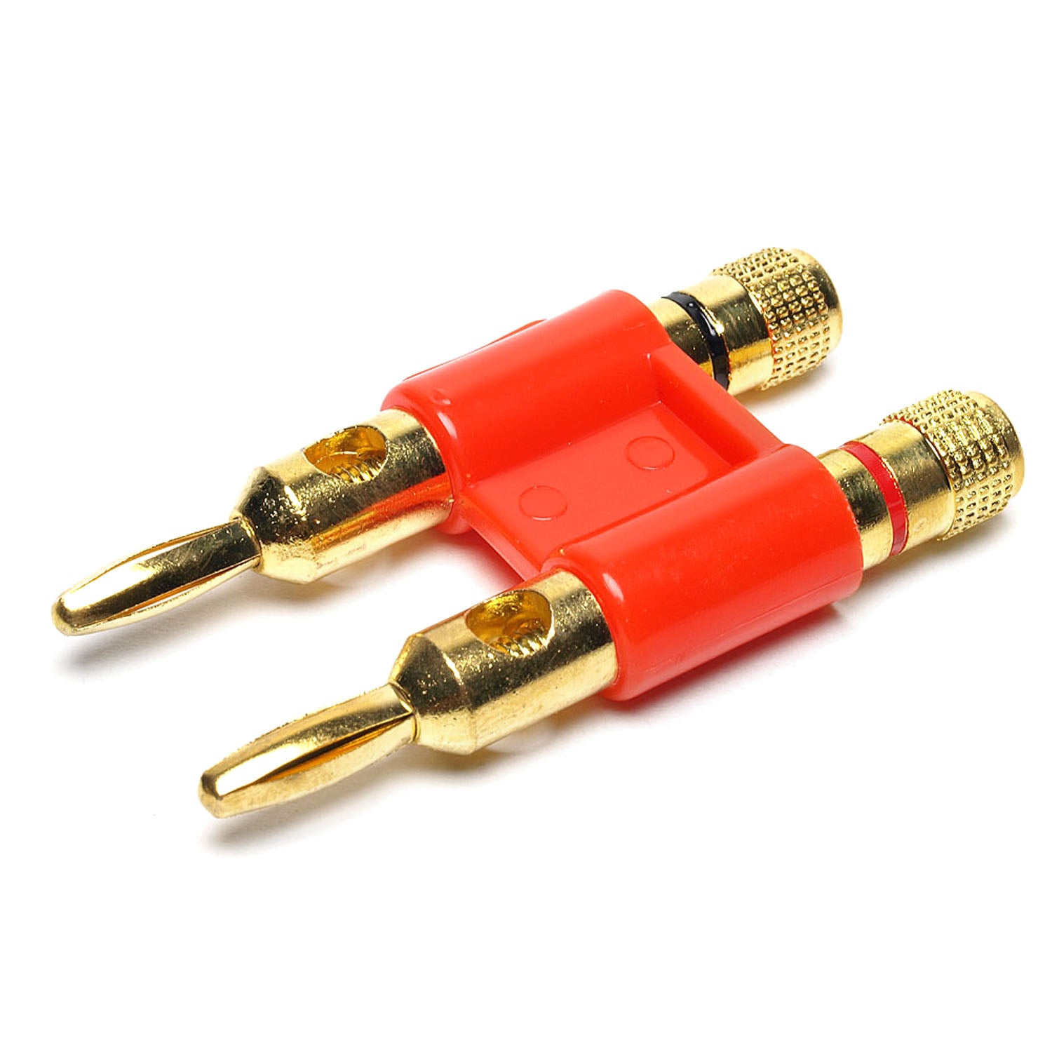 7-JC1605R Banana plug red 2N1 gold