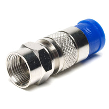 7-JC3204 F Male RG6 Compression Blue