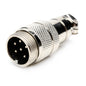 7-JC7344-6P 6 PIN Mic Male Plug Metal