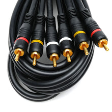 9-AC3101 10FT RCA 3P/3P G/R/Y/W/B