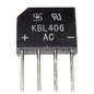 KBL406 Flat Bridge 4A 600V 4P/P